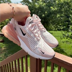 Nike Pink Air Max 270 Sneakers with Breathable Mesh